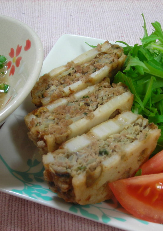 さっぱり食べる♪レンコンのはさみ揚げ-レシピのメイン写真