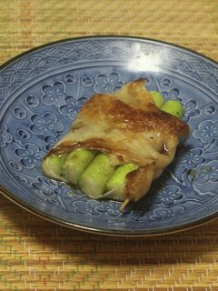 アスパラの鶏皮包み焼き-レシピのメイン写真