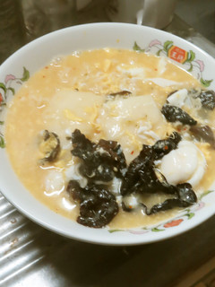 時短☆餅とキクラゲと卵入りの袋麺ラーメン-レシピのメイン写真