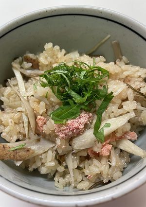 ごぼうと明太子の炊込みご飯-レシピのメイン写真