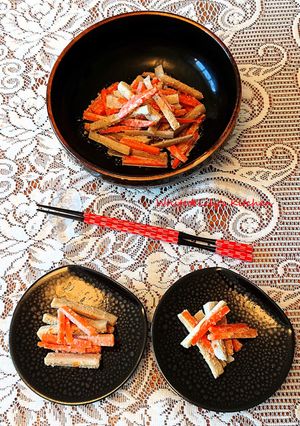 大人味の牛蒡のマヨ和え⭐辣油でガツンと❗-レシピのメイン写真