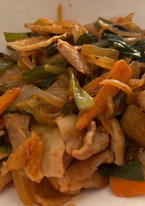 簡単☆豚キムチ＋のこり野菜-レシピのメイン写真