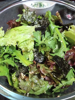 レタスと春菊のナムル風サラダ-レシピのメイン写真