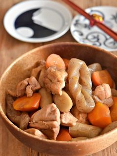 鶏ごぼうとこんにゃくの煮物【作り置き】-レシピのメイン写真