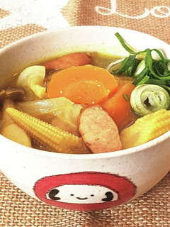 ウインナーとお好きな野菜でカレーお味噌汁-レシピのメイン写真