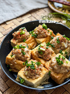 レンジで出来る《厚揚げのにんにく肉味噌》-レシピのメイン写真