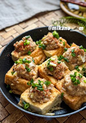 レンジで出来る《厚揚げのにんにく肉味噌》-レシピのメイン写真