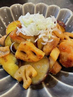 時短!鶏と蓮根とさつまいもの甘酢炒め-レシピのメイン写真