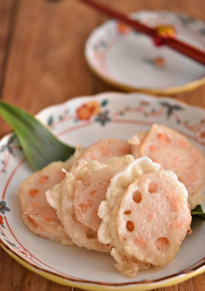 れんこんと明太子の挟み揚げ-レシピのメイン写真