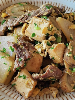 牛ごぼうと大根の厚揚げ炒り豆腐-レシピのメイン写真