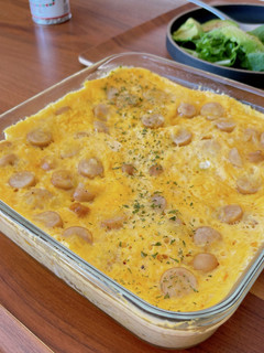 レンジで簡単!豆乳かぼちゃキッシュの中身-レシピのメイン写真