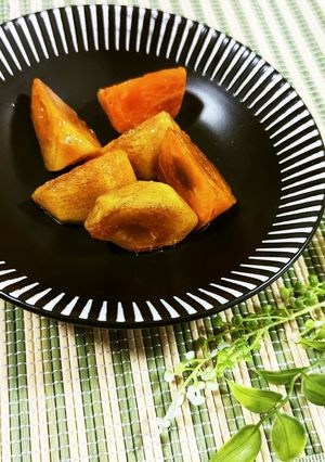 ホットスイーツ♡柿のシナモンバター焼き-レシピのメイン写真