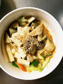 肉無豆腐簡単きな粉梅生姜焼き味野菜炒め-レシピのメイン写真