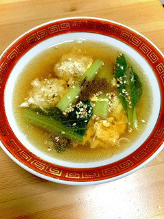 鶏つみれ中華味スープ-レシピのメイン写真
