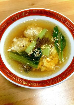 鶏つみれ中華味スープ-レシピのメイン写真