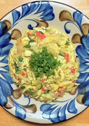 町中華のカレー風味タマゴ丼☜ちょっと失敗-レシピのメイン写真