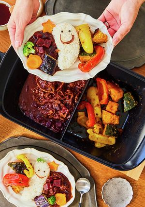 カボチャのサブジと赤いおばけカレー-レシピのメイン写真