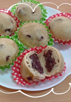 手作りあんこで！晴茶入り蒸しパン-レシピのメイン写真