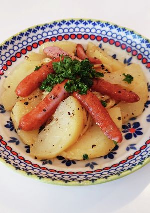 ワンパンで作るジャーマンポテトパスタ-レシピのメイン写真