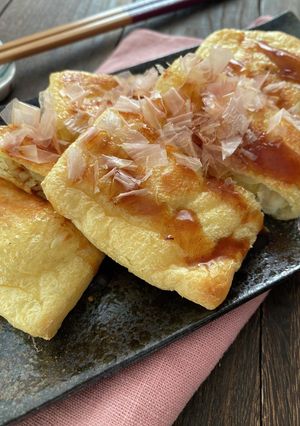 おつまみ油揚げ【キャベツ&チーズ】-レシピのメイン写真