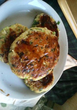 茂兵衛さんちの豆腐でハンバーグお好み焼き-レシピのメイン写真