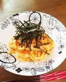 混ぜたら完成！明太キムチうどん