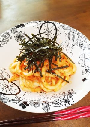 混ぜたら完成！明太キムチうどん-レシピのメイン写真