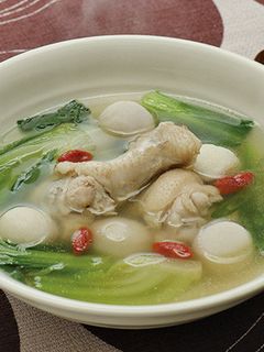 里芋とチンゲン菜の鶏スープ-レシピのメイン写真
