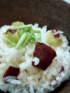 さつまいもの炊き込みご飯です!-レシピのメイン写真