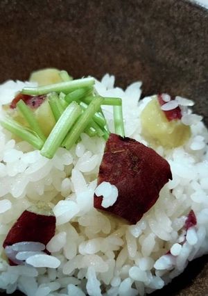 さつまいもの炊き込みご飯です！-レシピのメイン写真