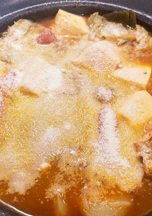 レトルト１つで！あの蕎麦屋のカレー風鍋！-レシピのメイン写真