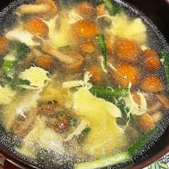 รูปของ ニラとなめこの中華スープ