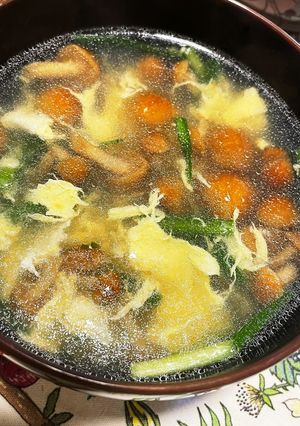 ニラとなめこの中華スープ-レシピのメイン写真