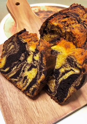 ココアマーブルパウンドケーキ-レシピのメイン写真