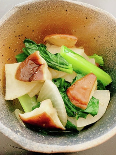 生姜香る大根、小松菜、椎茸のさっと煮-レシピのメイン写真