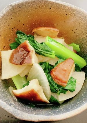 生姜香る大根、小松菜、椎茸のさっと煮-レシピのメイン写真