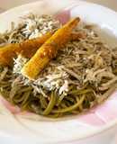 吻仔魚香桔抹茶蕎麥麵／しらす抹茶そば