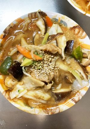 レンジ簡単きな粉中華風焼きそば味甘酢酢豚-レシピのメイン写真