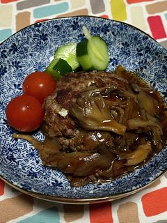 超簡単☆舞茸ソースハンバーグ♪♪-レシピのメイン写真