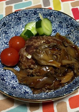 超簡単☆舞茸ソースハンバーグ♪♪-レシピのメイン写真