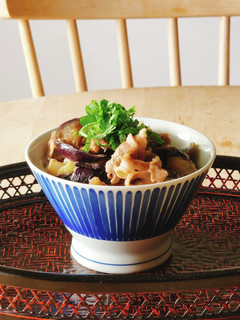 豚バラなす丼★昼ご飯★塾ご飯★うどん弁当-レシピのメイン写真