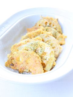 手軽に美味しい【蓮根のカレーチーズ焼き】-レシピのメイン写真