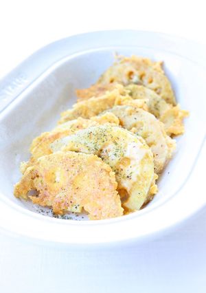 手軽に美味しい【蓮根のカレーチーズ焼き】-レシピのメイン写真