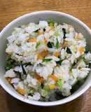 （地産地消）のらぼう菜の混ぜごはん