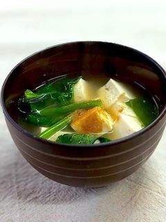 すぐできる!ほうれん草と豆腐のお吸い物-レシピのメイン写真