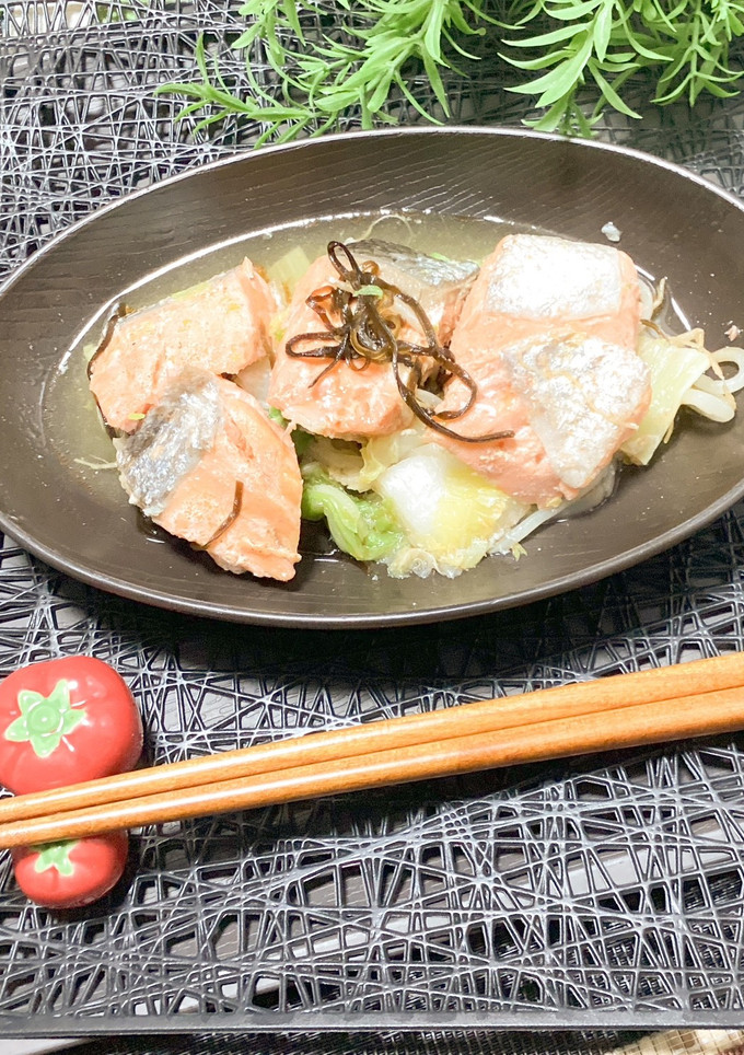 鮭の酒蒸し-レシピのメイン写真