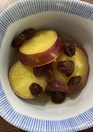 パッククッキングでさつまいものレーズン煮-レシピのメイン写真