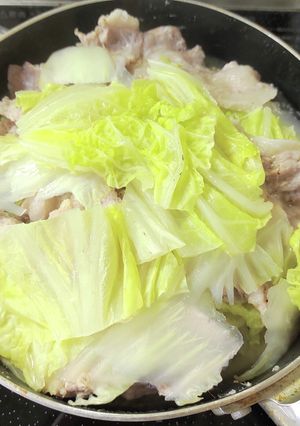 簡単水不要!白菜と豚こまの重ね蒸し-レシピのメイン写真