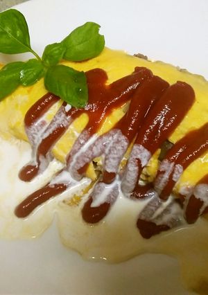 茄子とひき肉のオムレツ-レシピのメイン写真