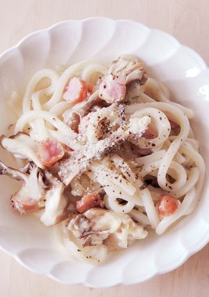失敗なし★舞茸と濃厚チーズうどん★レンジ-レシピのメイン写真